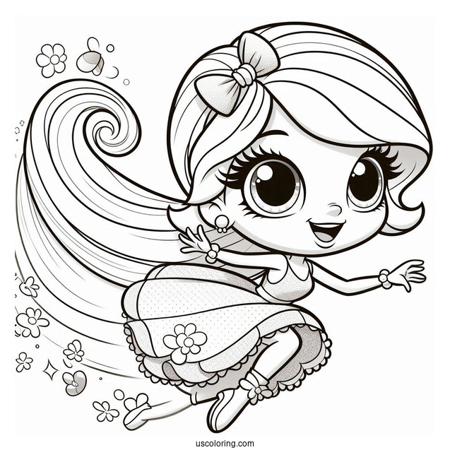 Griselle Grande Trying To Catch Polly Pocket Coloring Page And Friends