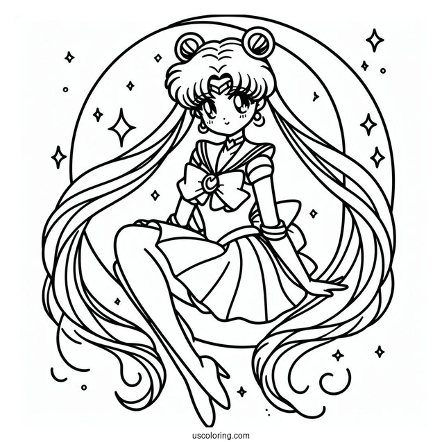 Simple Outline Of Luna Coloring In