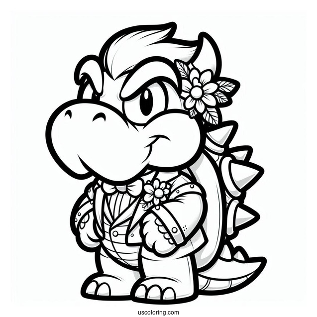 Bowser Dressed In Wedding Suit