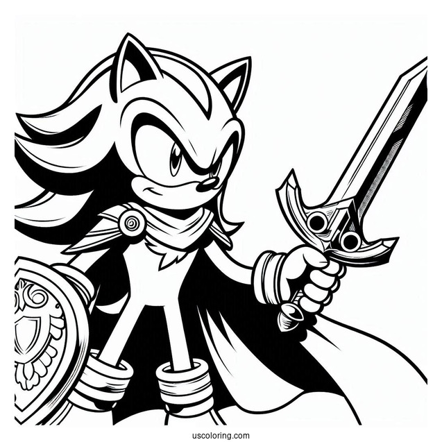 Sir Lancelot Shadow Holding Sword