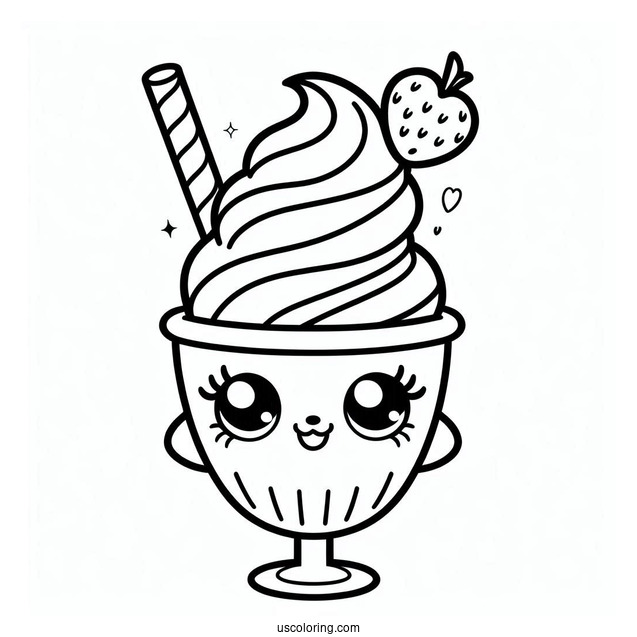 Simple Outline Of Millie Shake Shopkins