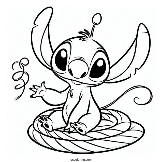 Pleakley Alien Character Coloring Page