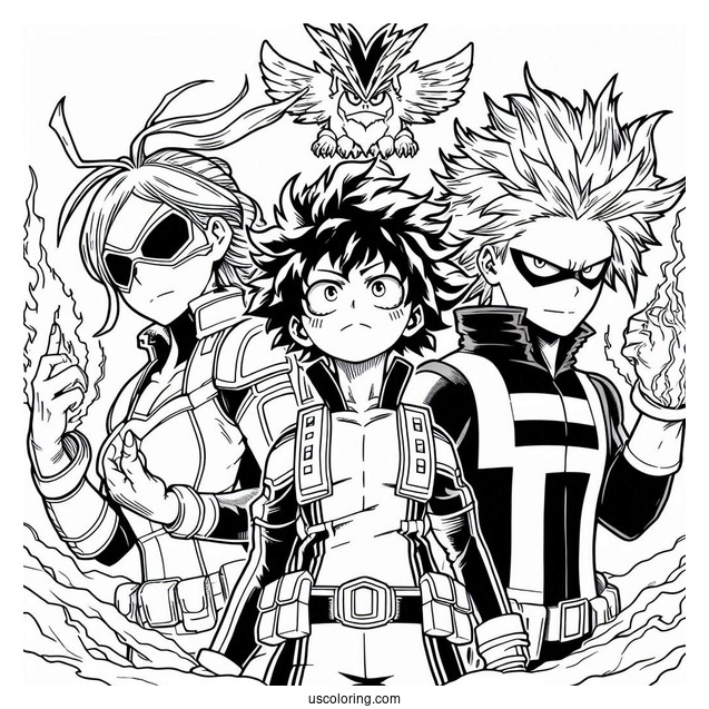 My Hero Academia Coloring Page The Movie Poster