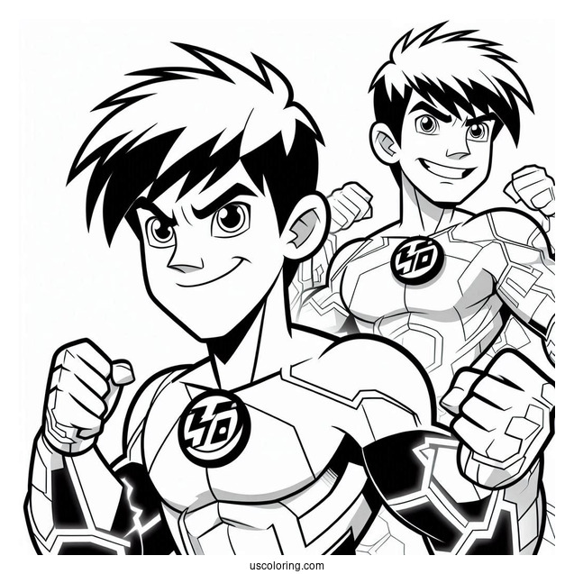 Ben 10 Coloring Page Of Grey Matter For Kids
