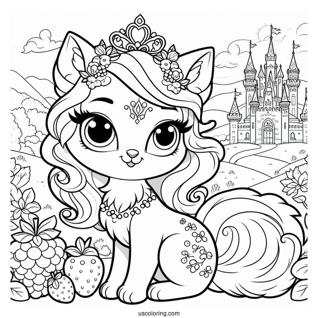 Palace Pets Coloring Page Of Simple Berry Palace Pets For Preschoolers