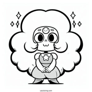 Steven Universe Coloring Page Of Simple Garnet For Preschoolers