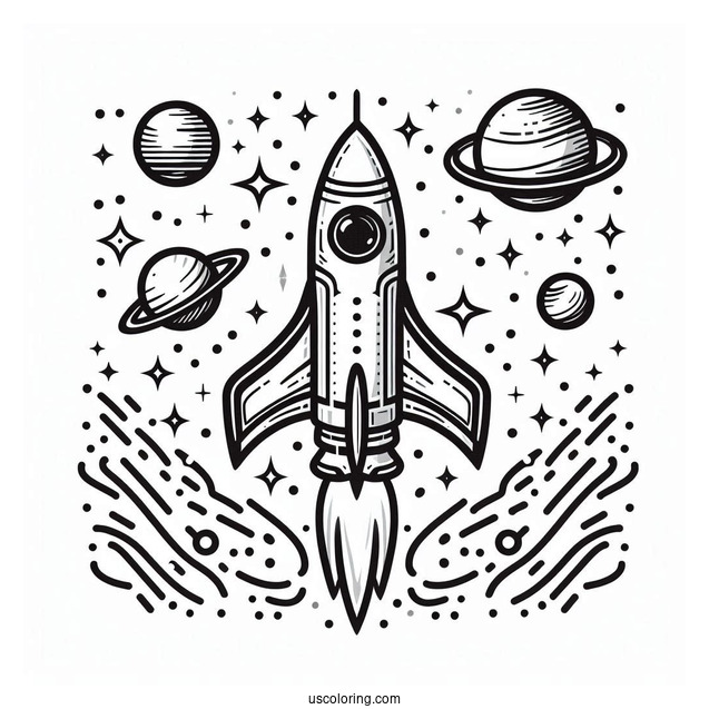 Virgin Galactic Rocket Coloring Page