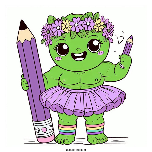 Hulk With The Avengers Coloring Sheet