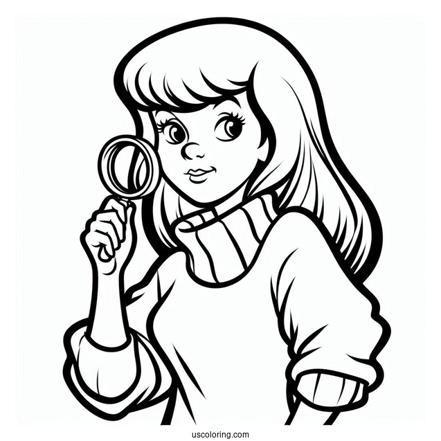 Coloring Sheet Of Velma Dinkley Character