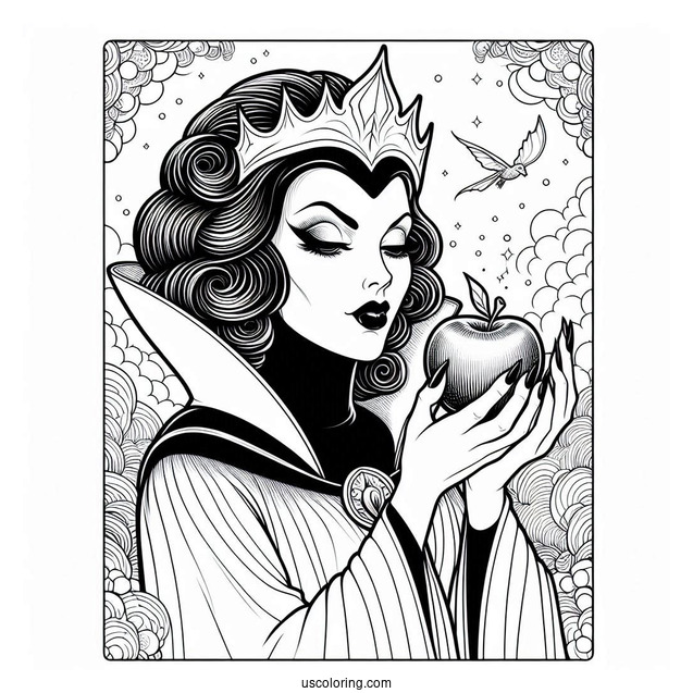 Evil Queen Holding The Poisoned Apple