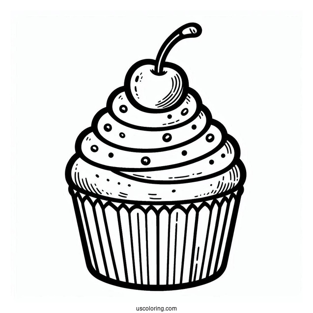 Cupcake Coloring Sheet