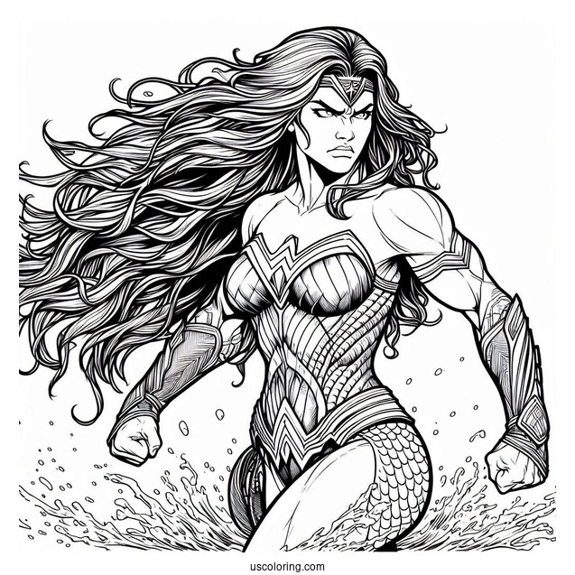 Angry Aquaman Coloring Page Walking For Kids