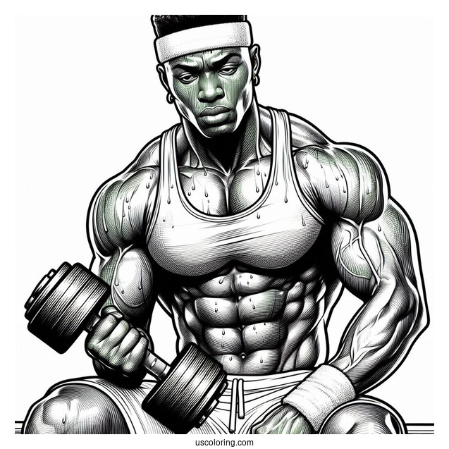 Highly Detailed Hulk Coloring For Adults