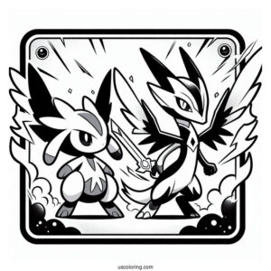 Latias And Latios Buster Purge Pokemon Card Coloring Sheet