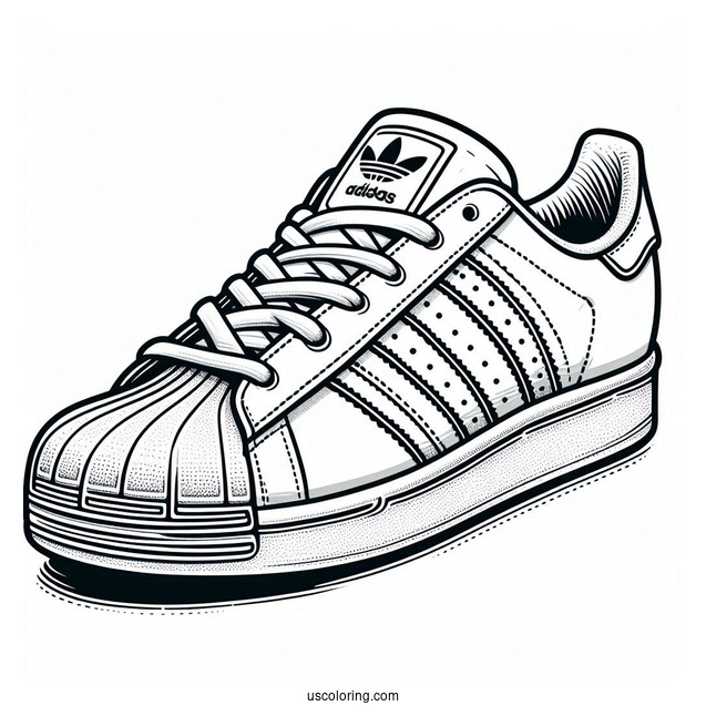 Adidas Superstar Sneaker Coloring Sheet