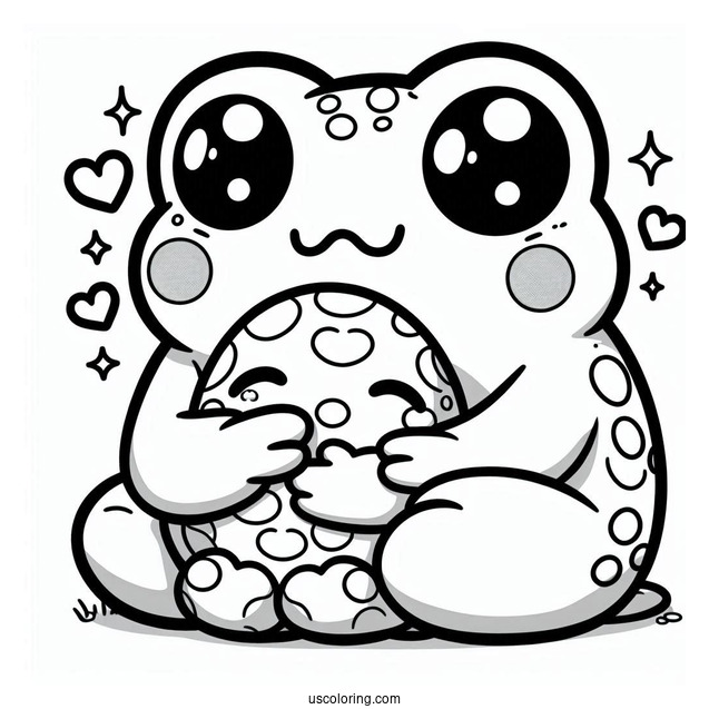 Toad Hugging Shy Guy Coloring Page