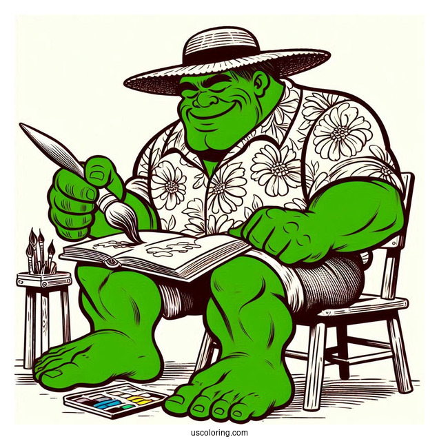 Retro She Hulk Coloring In Page