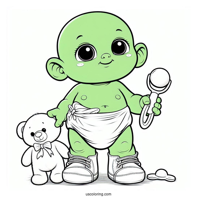 Baby Hulk Coloring Page