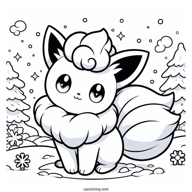 Kawaii Alolan Vulpix In The Snow