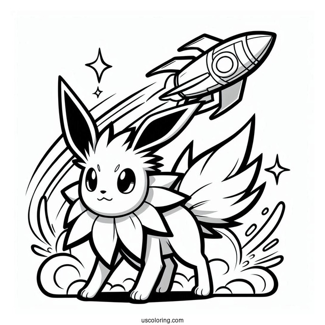 Jolteon Coloring Page Pin Missile Pokemon Card