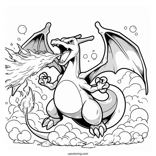 Charizard Breathing Out Fire