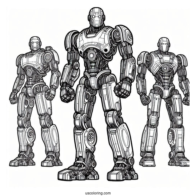 Real Steel Robot Coloring Page For Kids