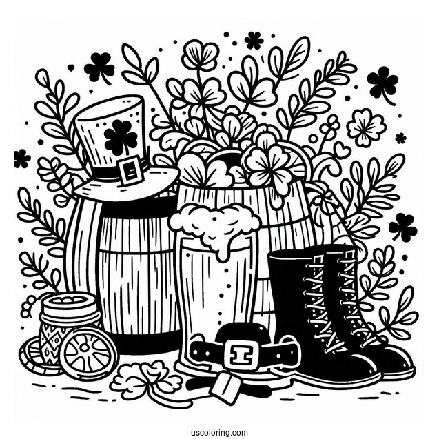 Happy St Patrick_s Day Coloring Sheet