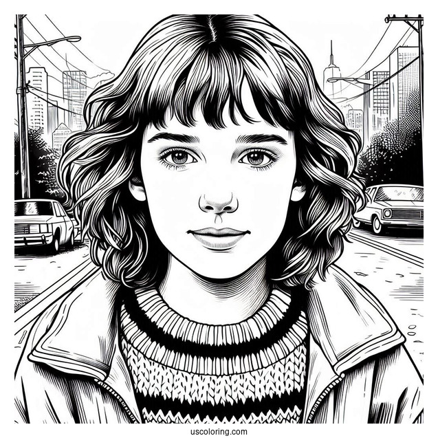 Nancy Wheeler Coloring Page