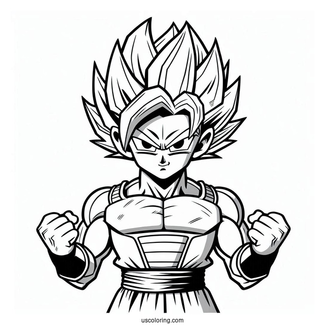 Vegito Character Coloring Page