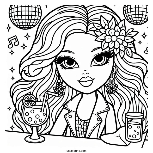 Coloring Page Of Bryce In Disco Club