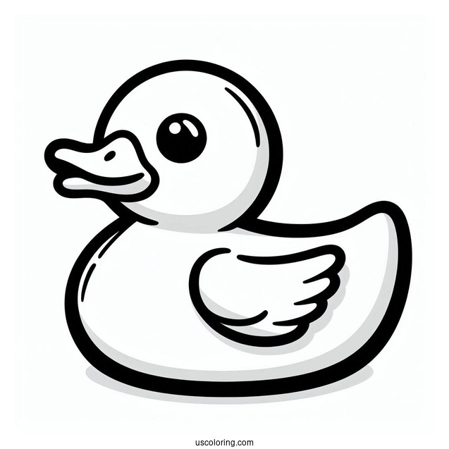 Easy Outline Of a Rubber Duck