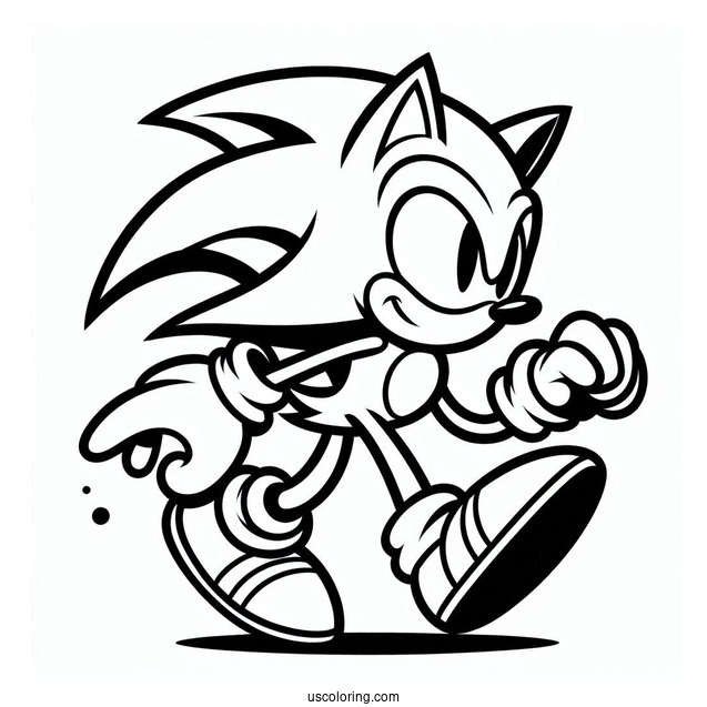 Simple Outline Of Sonic To Color
