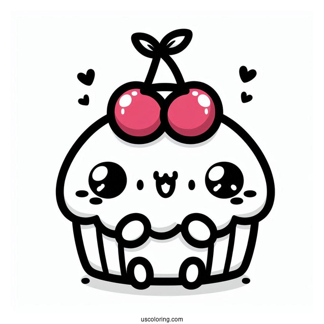 Cute Kawaii Coloring Page For Kids