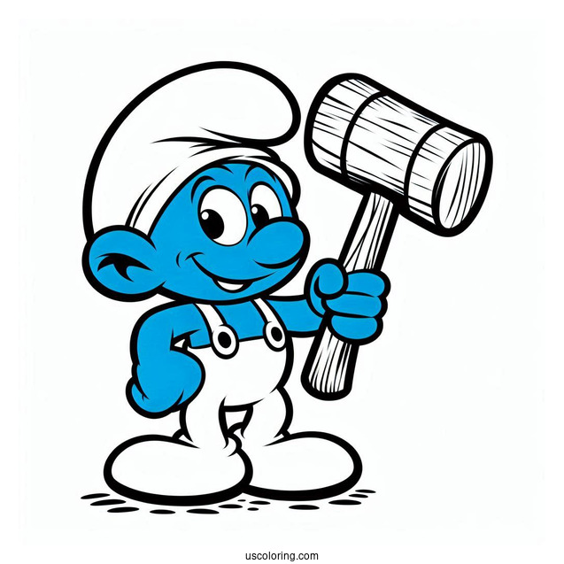 Handy Smurf Holding Mallet