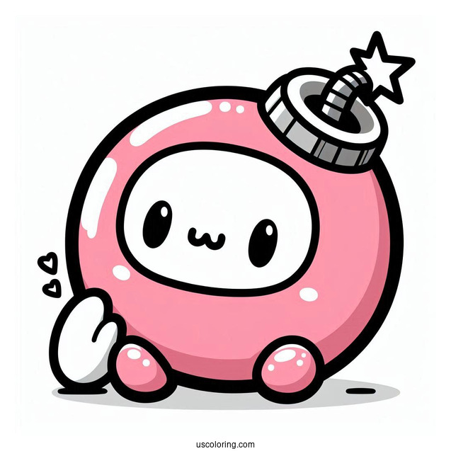 Pink Shy Guy Coloring Page Petting Bomb Ombs For Kids
