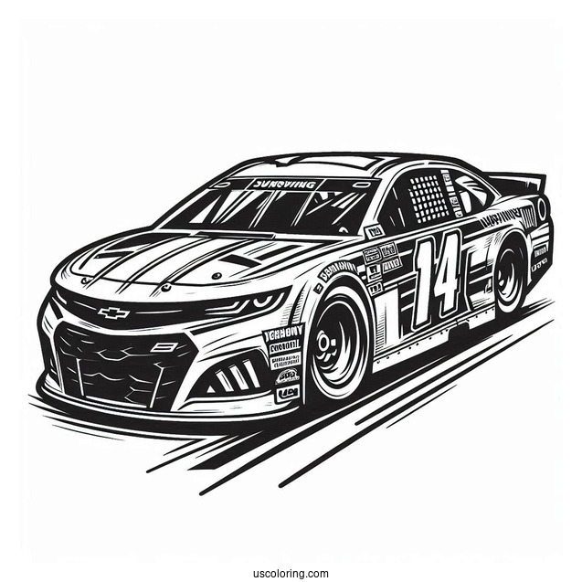 Nascar Race Car Coloring Page