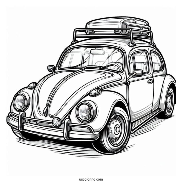 VW Beetle Coloring Page