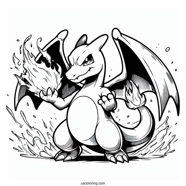 Charizard Breathing Out Fire