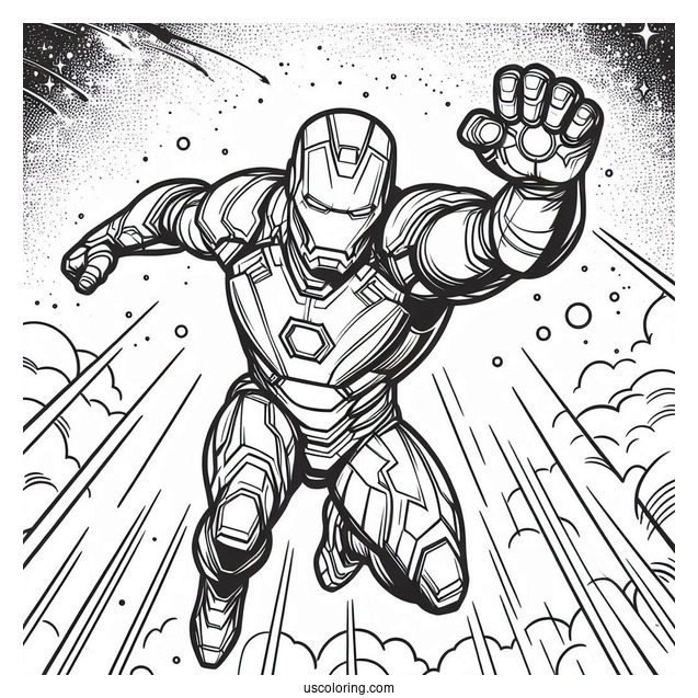 Iron Man In The Middle Of A Fight