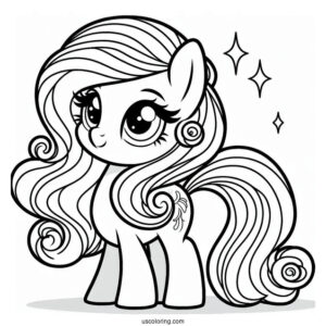 Coloring Page of Izzy Moonbow for Preschoolers