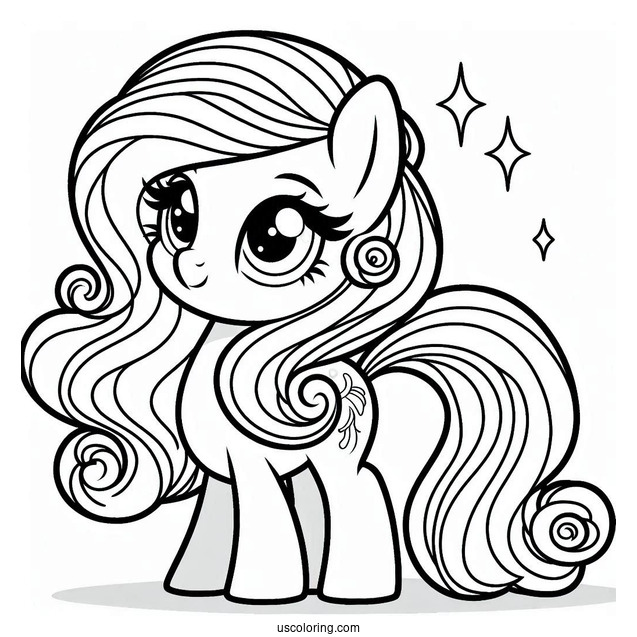 Coloring Page of Izzy Moonbow for Preschoolers