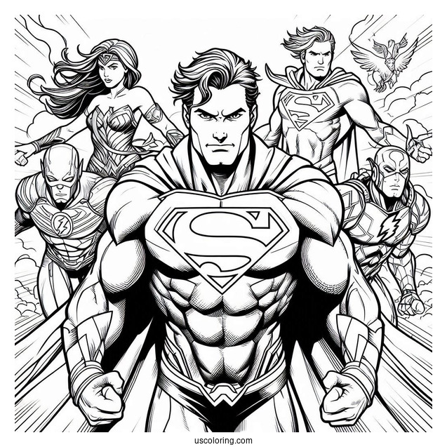 DC Justice League Coloring Page