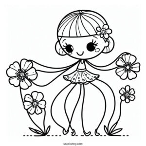 Poppy Playtime Coloring Page Of Simple Mommy Long Legs For Preschoolers