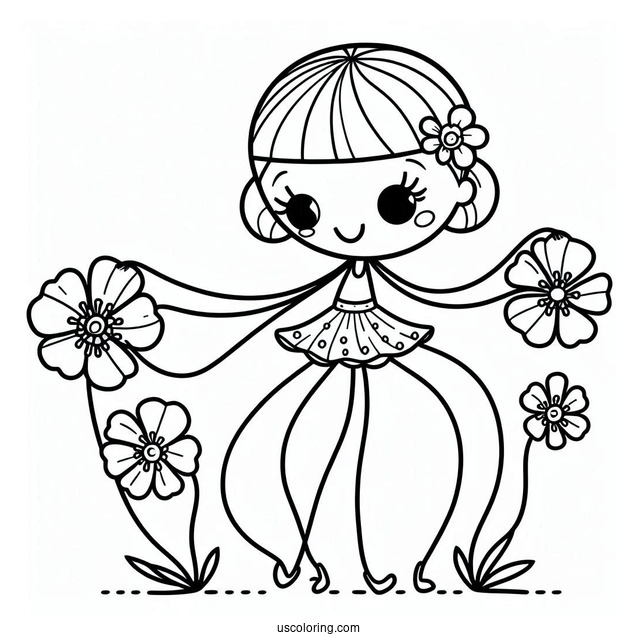Poppy Playtime Coloring Page Of Simple Mommy Long Legs For Preschoolers