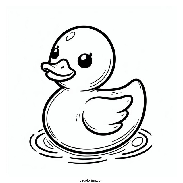 Rubber Duck Coloring Picture For Preschoolers
