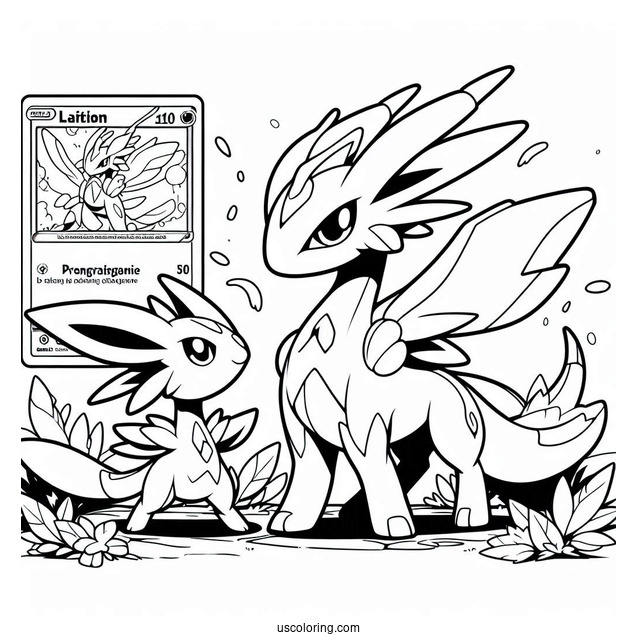Latias And Latios Buster Purge Pokemon Card Coloring Sheet