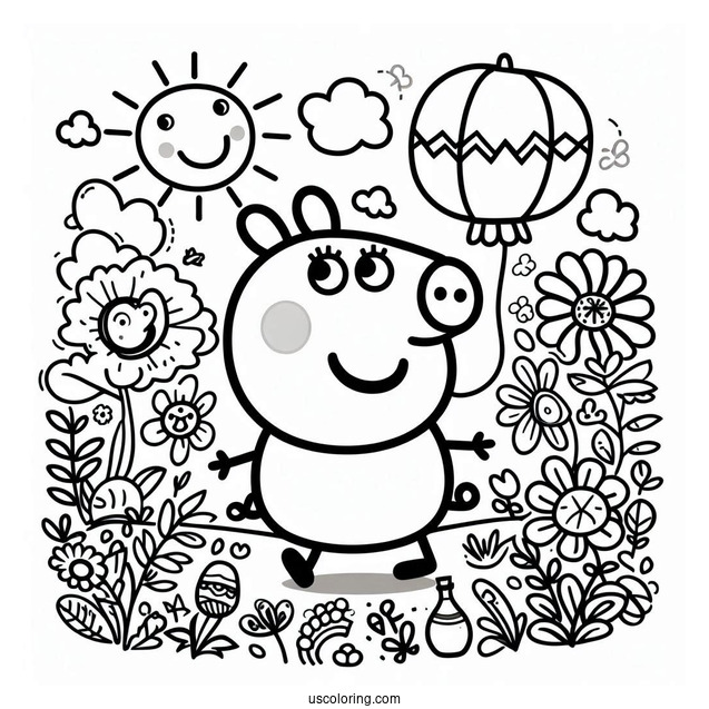 Dora The Explorer Themed Peppa Pig To Color