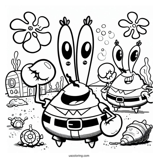 Coloring Page Of Mr Krabs