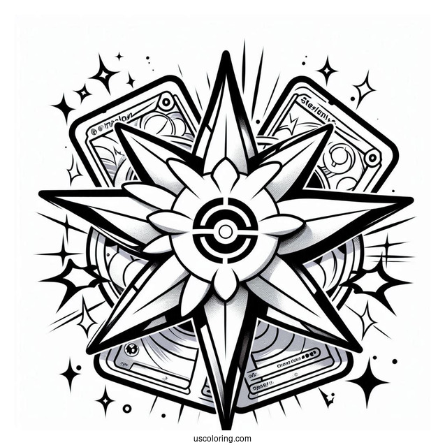 M Starmie EX Stellar Storm Coloring Sheet