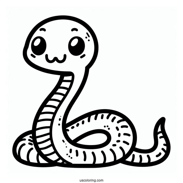 Simple Snake To Color For Kids